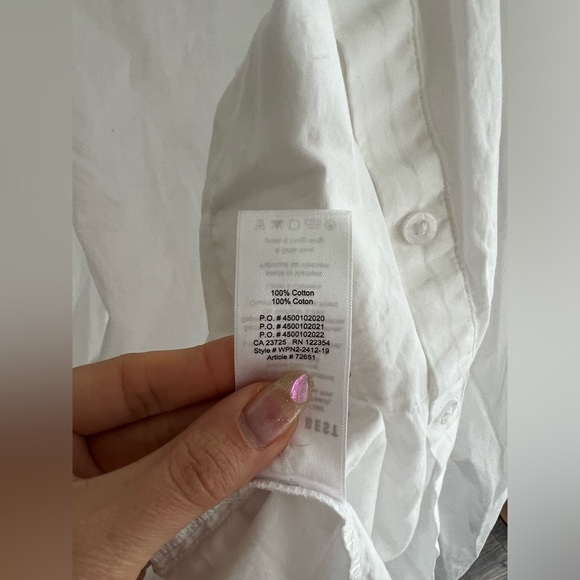 Aritzia Sunday Best White Button Down 100% Cotton - Picture 6 of 6